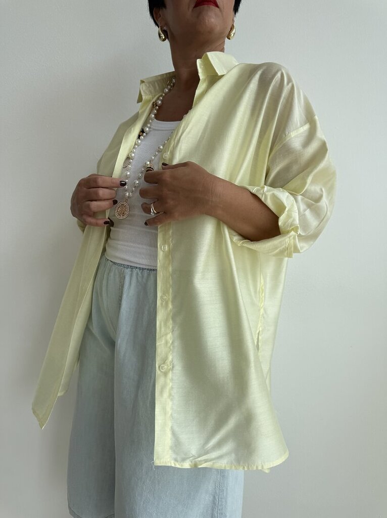 Camicia over velata - Giallo 