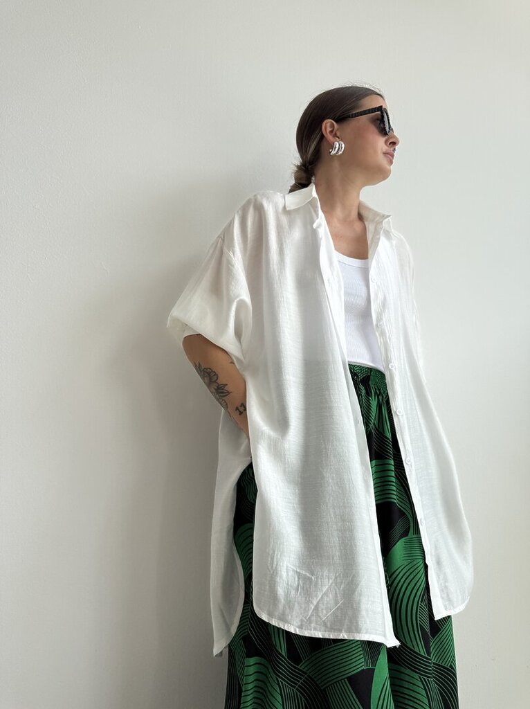 Camicia over velata - Bianco 