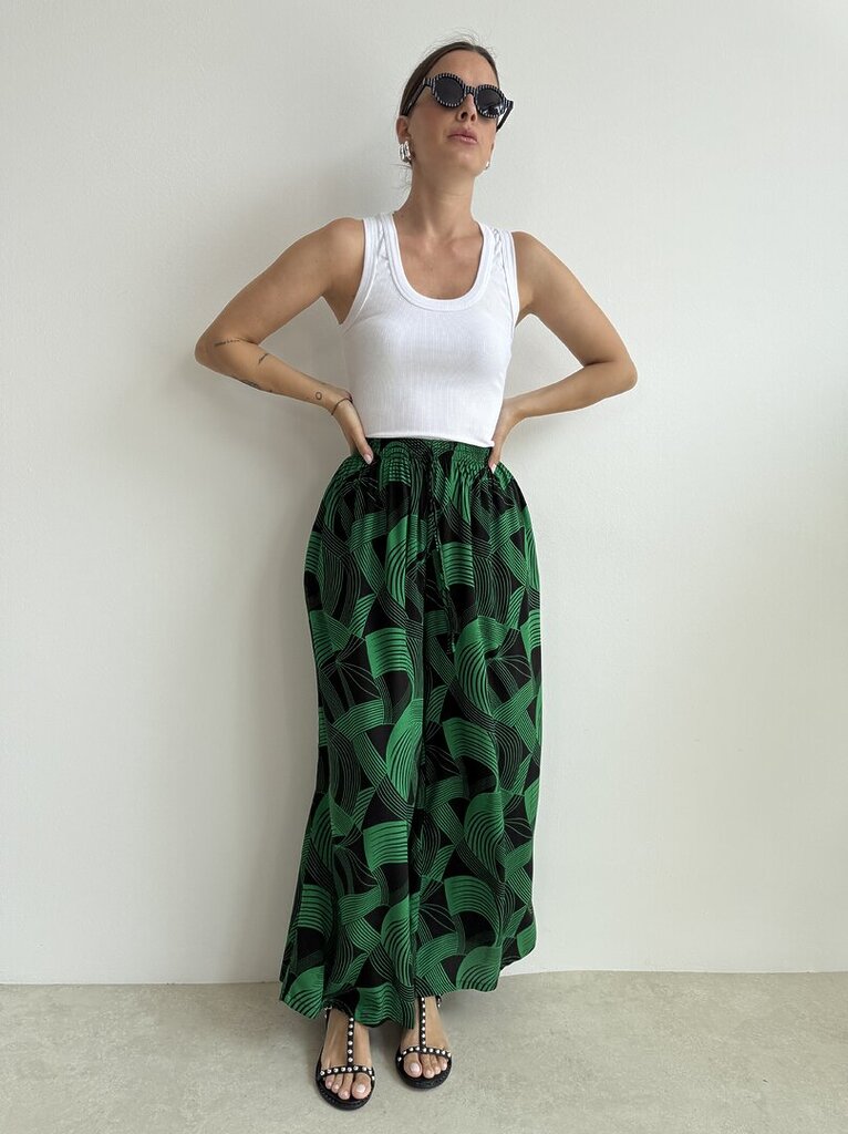 Pantalone fantasy astratto - Verde 