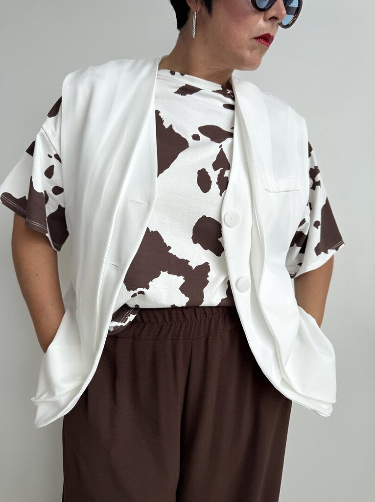 Gilet 2 bottoni doppio - Bianco 