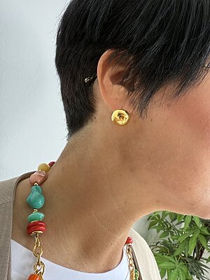Orecchino bottone small oro