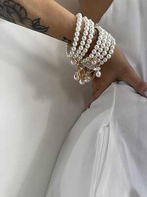 Bracciale fili perle