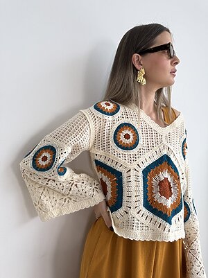 Maglia crochet motivo
