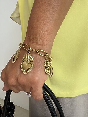 Bracciale oro full cuore