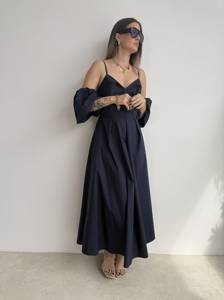 Abito manicotto palloncino - Blu 