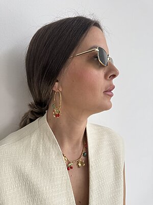 Collana oro fragola ciliegia red