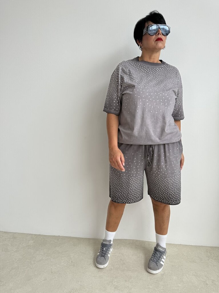 Shorts delave set specchio - fumo 