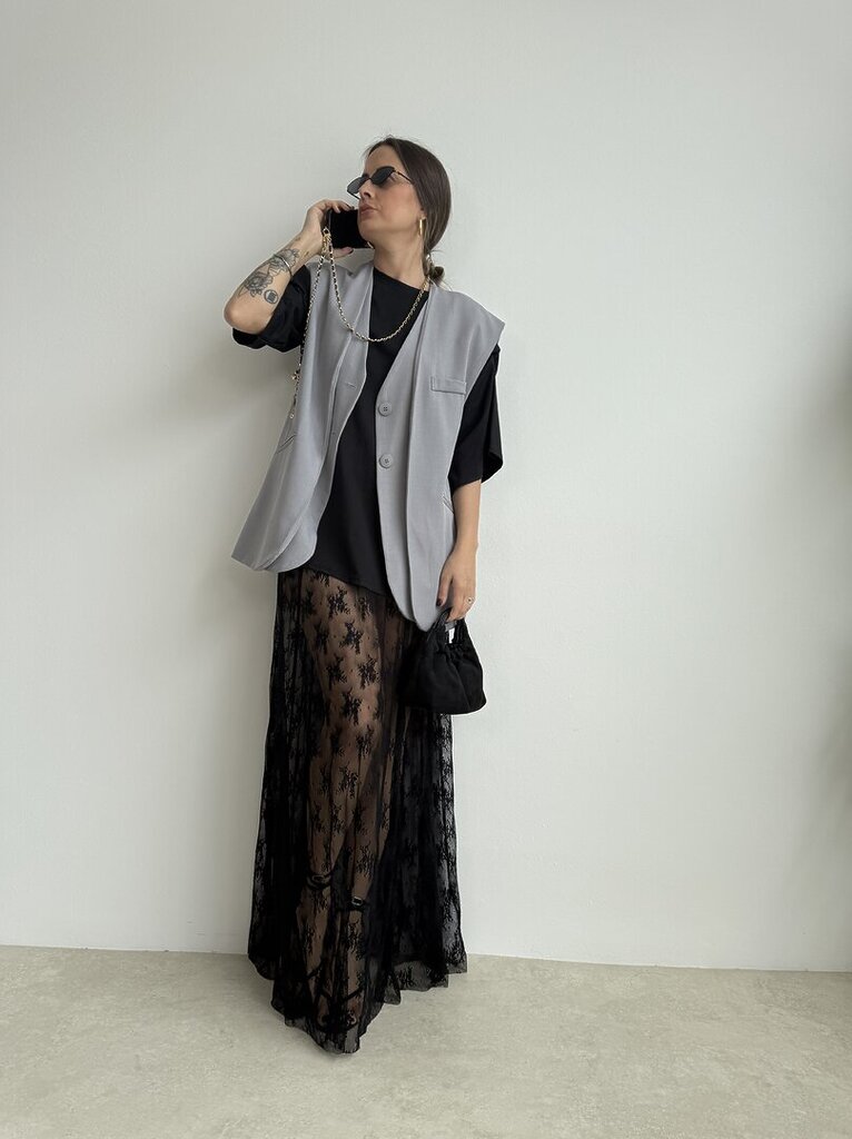 Gilet 2 bottoni doppio - Grigio 