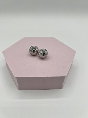 Orecchino bottone small argento