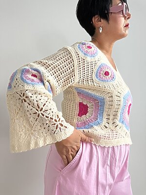 Maglia crochet motivo