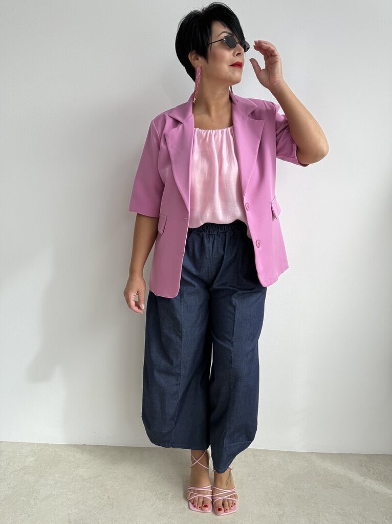 Blazer manica corta - Rosa 