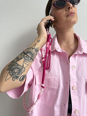 Cordino cellulare fuxia ros