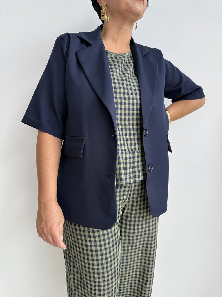 Blazer manica corta - Blu 