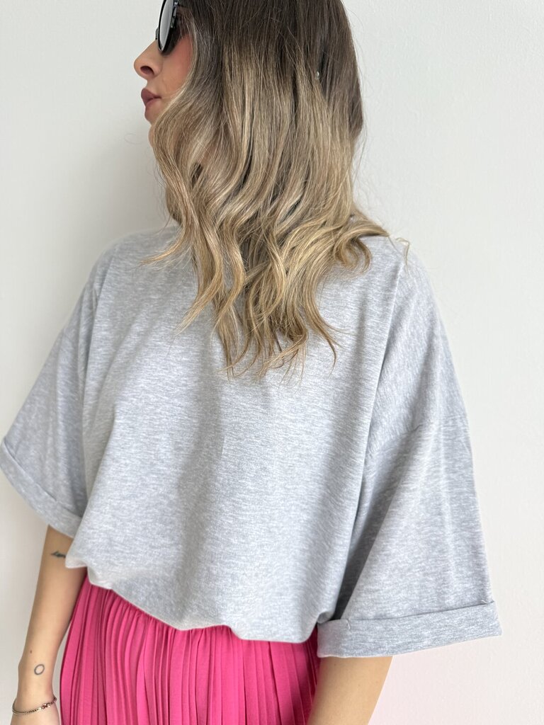 Ts basic over risvolto - Grigio 