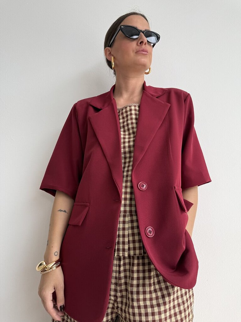 Blazer manica corta - Bordeaux 