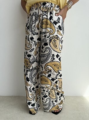 Pantalone damascato fantasia