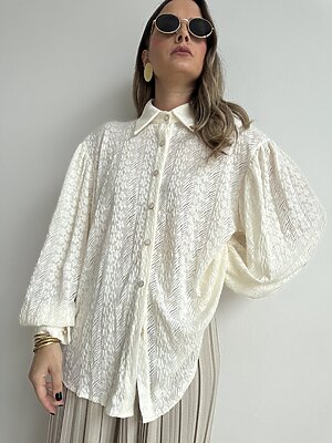 Camicia stretch tessuto lavorato