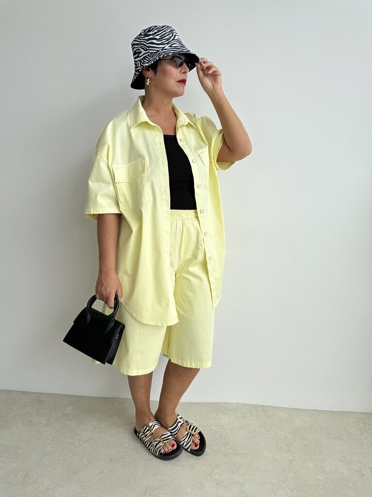 Set Bermuda Cotone - Giallo 