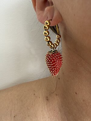 Orecchini cerchio strawberry