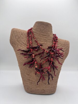 Collana 3 fili coralli