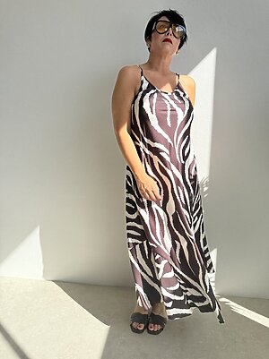 Abito SATIN zebra brown