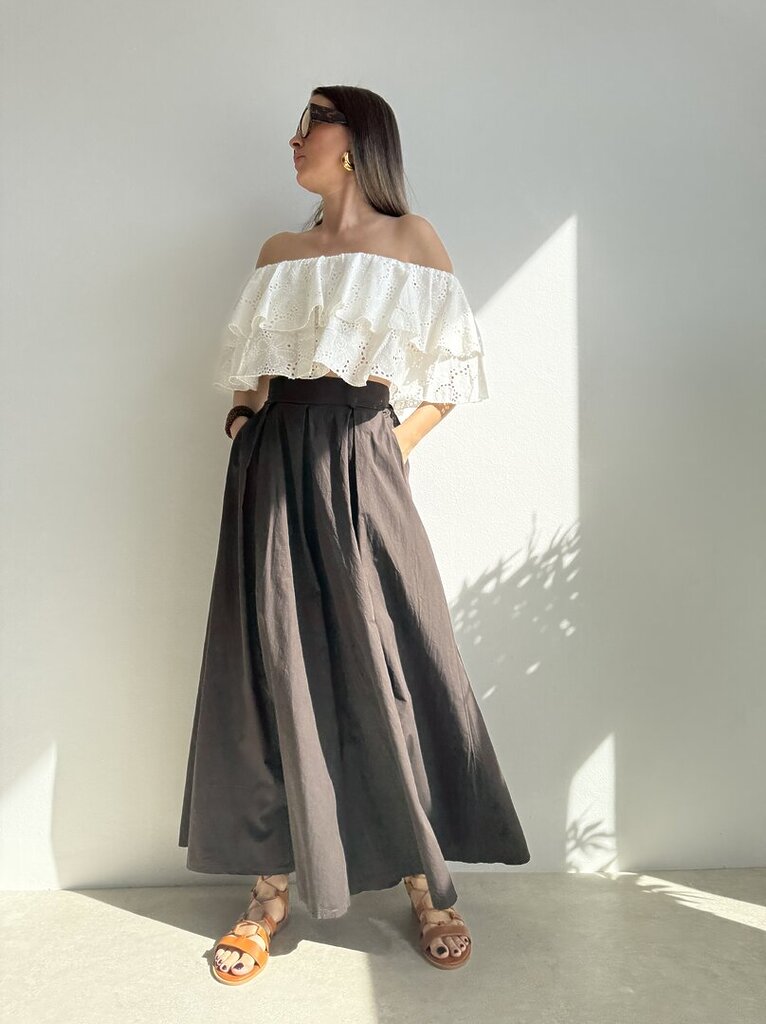 Panta farfalla ELODIE - cioccolato 