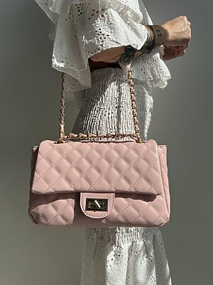 Borsa PARIS trapunto large rosa