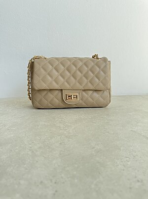 Borsa PARIS trapunto large taupe