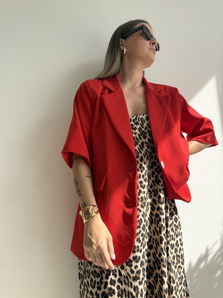 Blazer manica corta - Rosso 