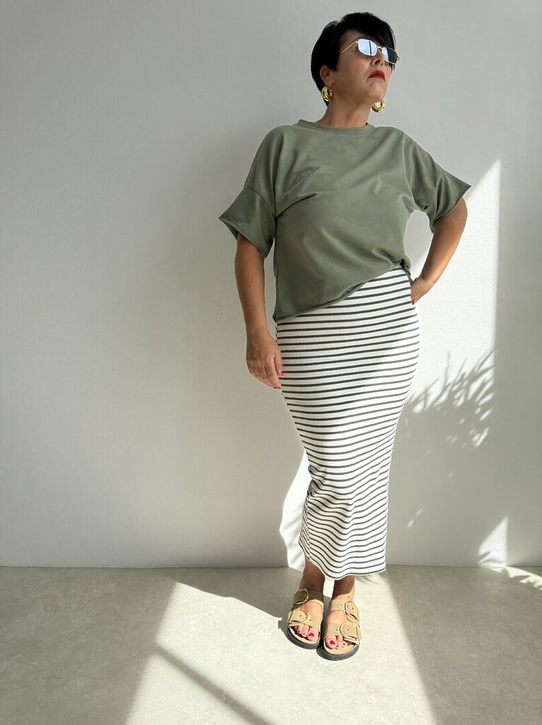 Ts box garza cotton - verde militare 