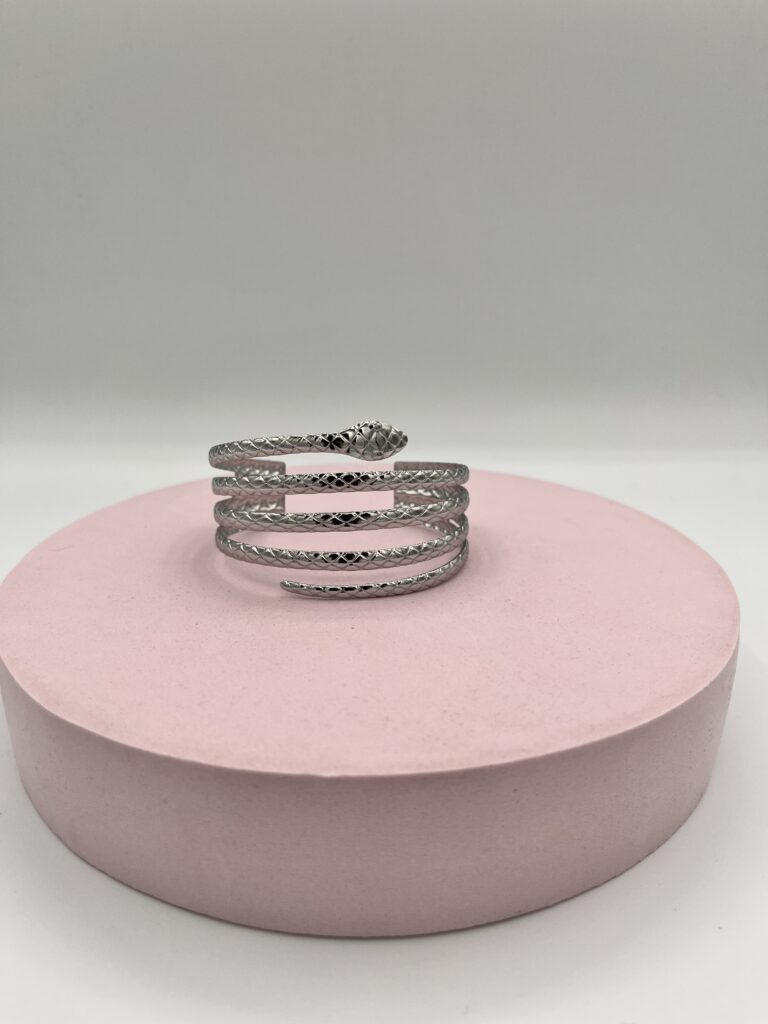 Bracciale serpente argento senza chiusura 