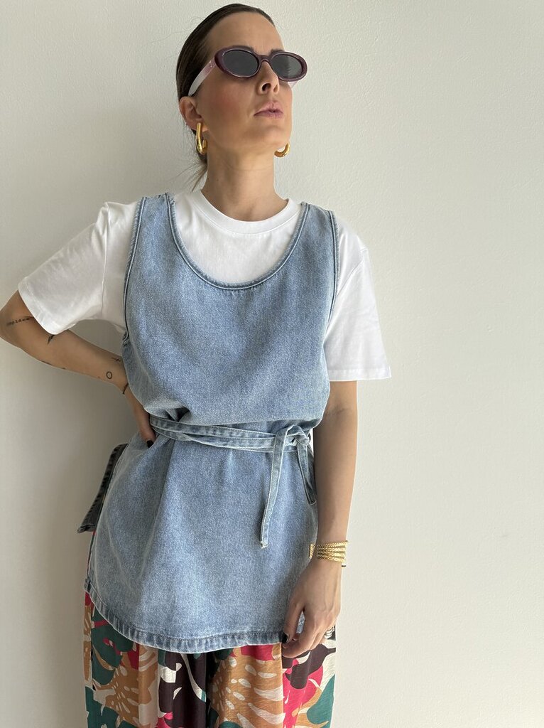Gilet canotta denim 