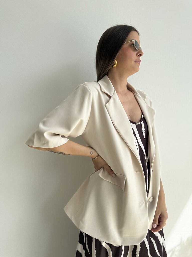 Blazer manica corta - avorio 