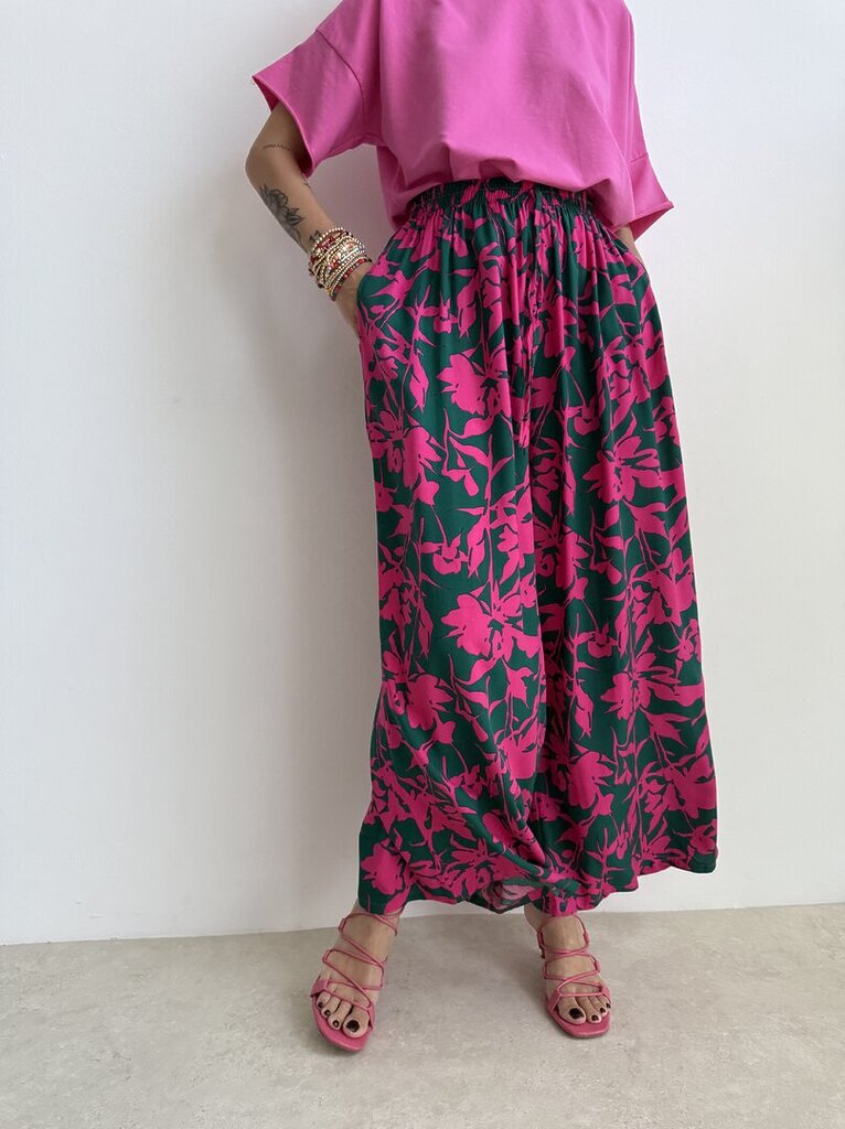 Pantalone multicolors fantasy - Verde Bottiglia 