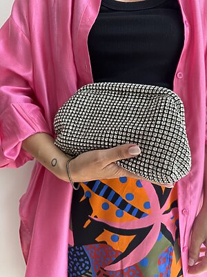 Pochette luce strass