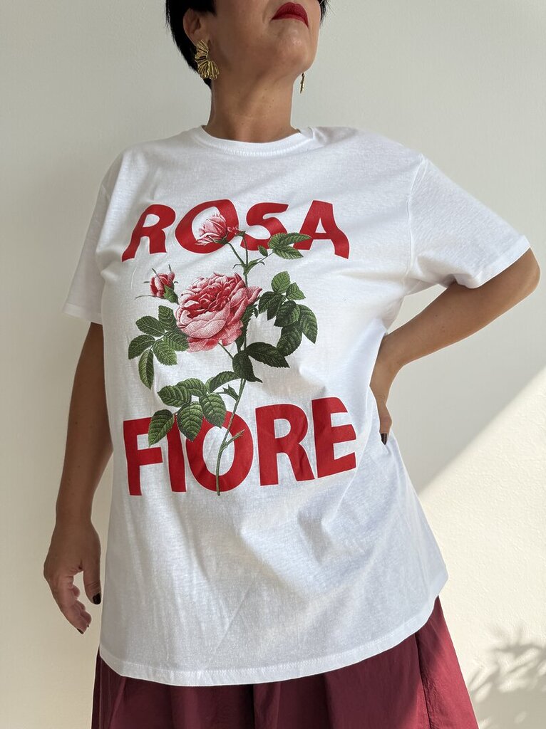 Ts ROSA FIORE - Bianco 