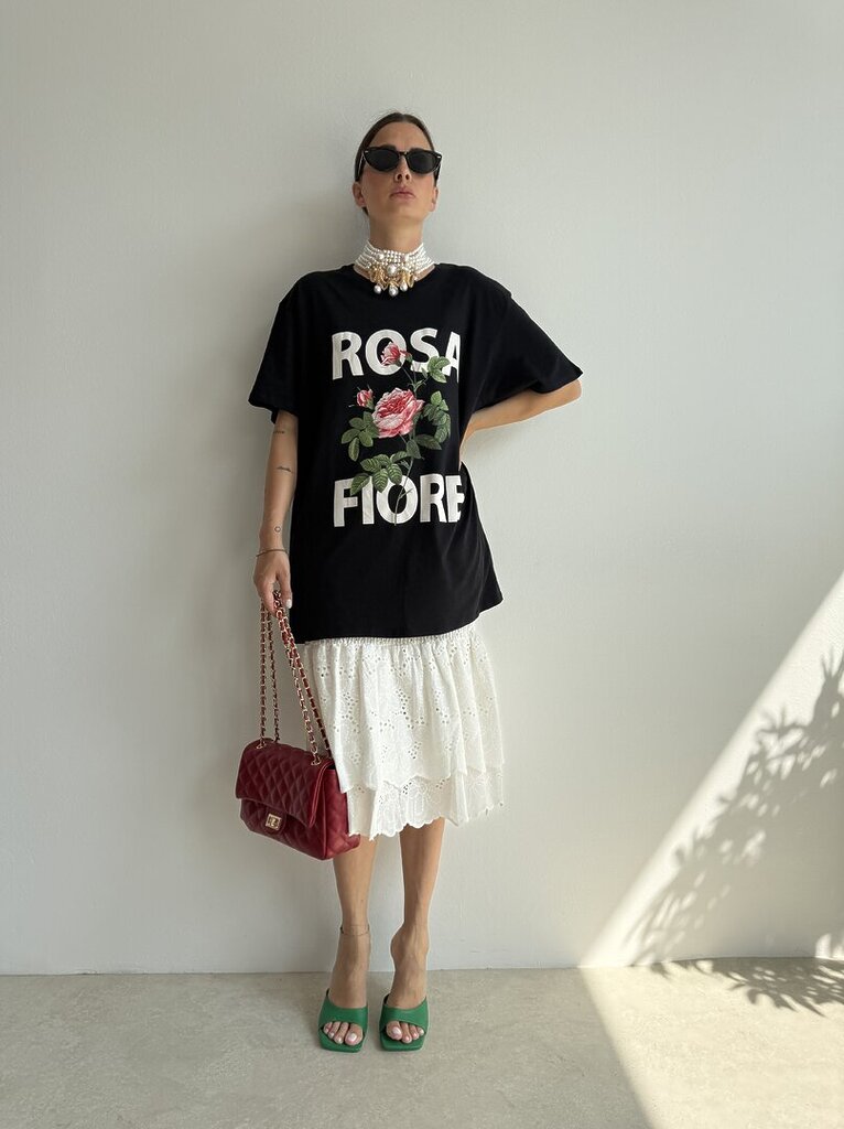 Ts ROSA FIORE - Nero 